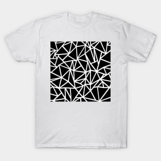 Abstract Outline Thick Black T-Shirt